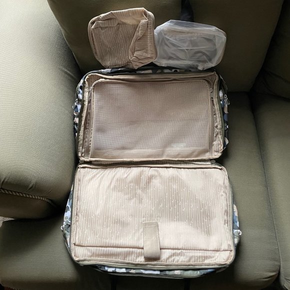 Samantha Brown Carry All Travel Bag in GREEN GEO CAMO nwt - Picture 8 of 12